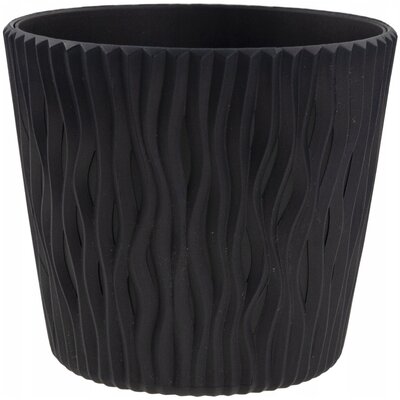 Doniczka PROSPERPLAST Sandy Round DSR190-S433 3L Czarny