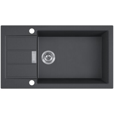 Zlewozmywak jednokomorowy z ociekaczem FRANKE Sirius S2D Slim 611-78 XL 143.0618.646 Onyx 43.5x78
