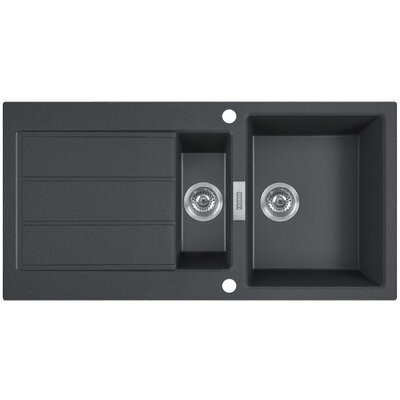 Zlewozmywak półtorakomorowy z ociekaczem FRANKE Sirius S2D 651-100 143.0618.681 Onyx 50x100