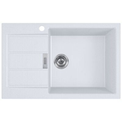 Zlewozmywak jednokomorowy z ociekaczem FRANKE Sirius S2D 611-78 XL 143.0618.580 Biały 50x78