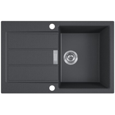 Zlewozmywak jednokomorowy z ociekaczem FRANKE Sirius 2.0 S2D 611-78 143.0612.629 Onyx 50x78
