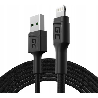 Kabel USB - Lightning GREENCELL PowerStream 2 m Czarny