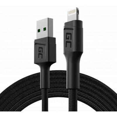 Kabel USB - Lightning GREENCELL PowerStream 0.3 m Czarny