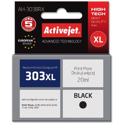 Tusz ACTIVEJET do HP 303 XL T6N04AE Czarny 20 ml AH-303BRX
