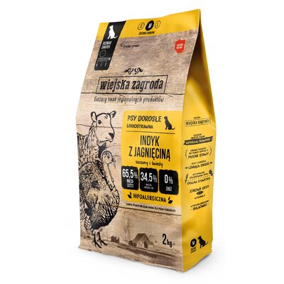 Karma dla psa WIEJSKA ZAGRODA Indyk z jagnięciną M 2 kg