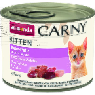 Karma dla kota ANIMONDA Carny Kitten Pasztet Wołowina z kurczakiem 200 g