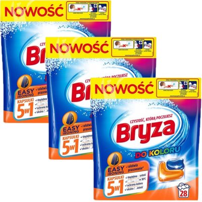 Kapsułki do prania BRYZA 5W1 Easy Ironing do koloru - 84 szt.