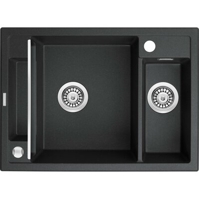 Zlewozmywak półtorakomorowy DEANTE Magnetic ZRM G503 Grafitowy metalik 50x69