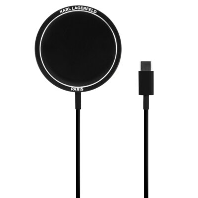 Ładowarka indukcyjna KARL LAGERFELD KLCBMSIKBK 15W Czarny MagSafe