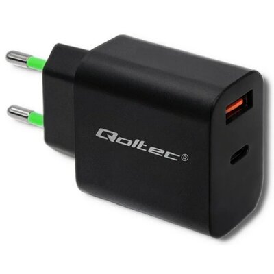 Ładowarka sieciowa QOLTEC 51713 18W Czarny