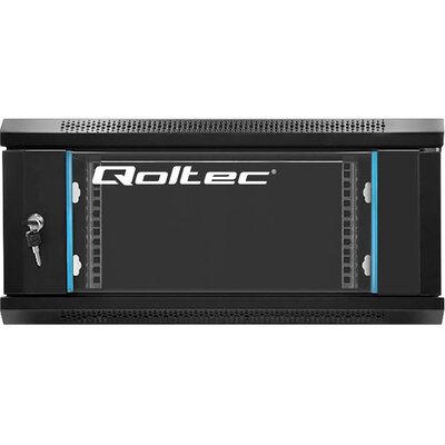 Szafa RACK QOLTEC 19" 4U 54461 600 x 450 mm, Wisząca Czarny