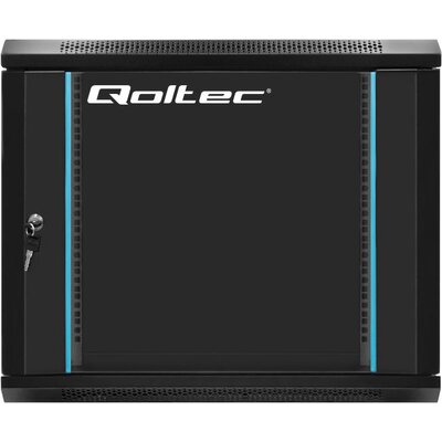 Szafa RACK QOLTEC 19" 9U 54463 600 x 450 mm, Wisząca Czarny
