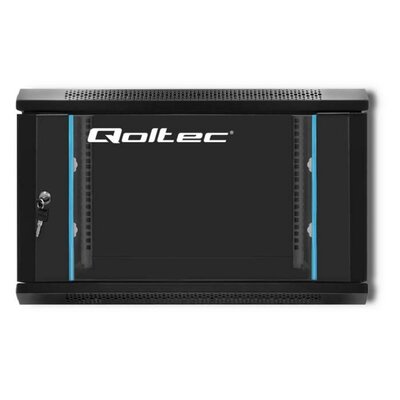 Szafa RACK QOLTEC 19" 6U 600 x 600 mm, Wisząca Czarny
