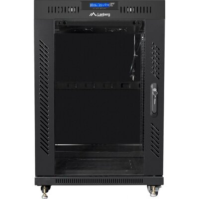 Szafa RACK LANBERG 19" 15U FF01-6815-12BL 600 x 800 mm, Stojąca Czarny