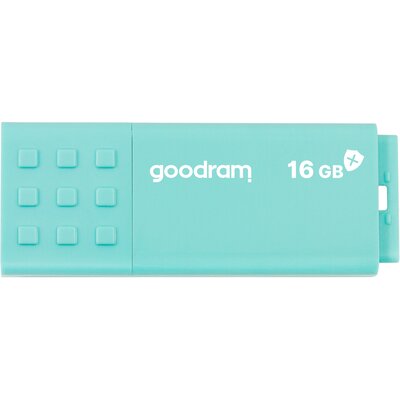 Pendrive GOODRAM UME3 Care 16GB, USB 3.2 Gen. 1 (USB 3.0), Odczyt 60 Mb/s, Zapis 20 Mb/s Turkusowy