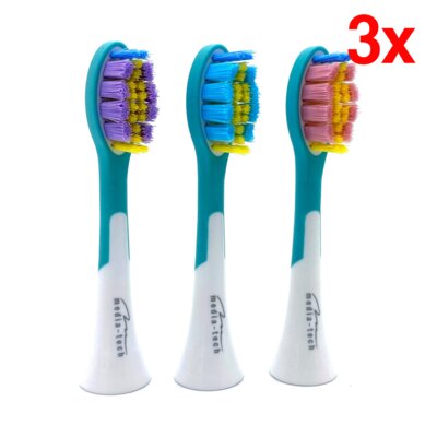 Oryginalna końcówka szczoteczki MEDIA TECH Toothbrush Head Pro MT6520 (3 szt.) (Delikatna dla dziąseł)