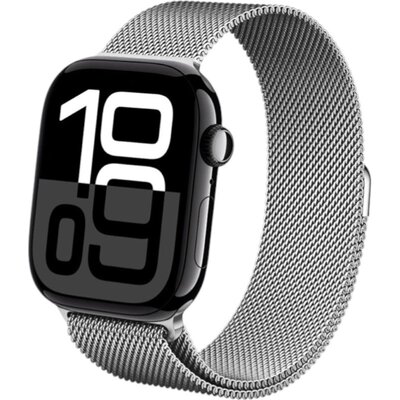Pasek CRONG Milano Steel do Apple Watch (44/45/46/49mm) Srebrny
