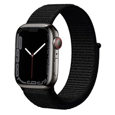 Фото - Ремінець для годинника / браслета CRONG Pasek  Nylon Reflex do Apple Watch  Czarny (38/40/41mm)