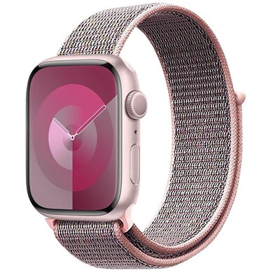 Pasek CRONG Nylon do Apple Watch (38/40/41/42mm) Jasnoróżowy