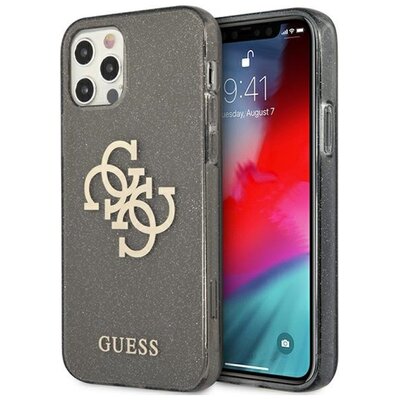 Etui GUESS Glitter 4G Big Logo do Apple iPhone 12 Pro Max Szary