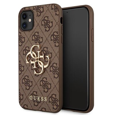 Etui GUESS 4G Big Metal Logo do Apple iPhone 11 Brązowy