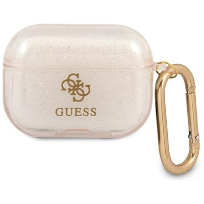 Etui na słuchawki GUESS Colored Glitter do Apple AirPods Pro Złoty