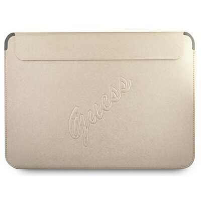 Etui na laptopa GUESS Saffiano Script Computer Sleeve 13 cali Złoty