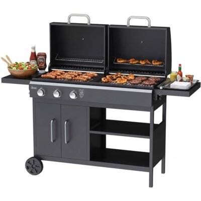 Grill ogrodowy gazowo-węglowy ACTIVA Combo III