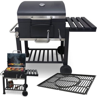 Grill węglowy ACTIVA Angular 11245C Zamykany, żeliwny ruszt, termometr