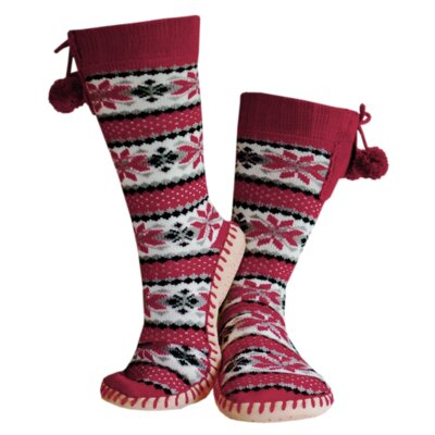 Podgrzewane kapcie GLOVII GQ5L (rozmiar 40-44) Biało-czerwono-szary