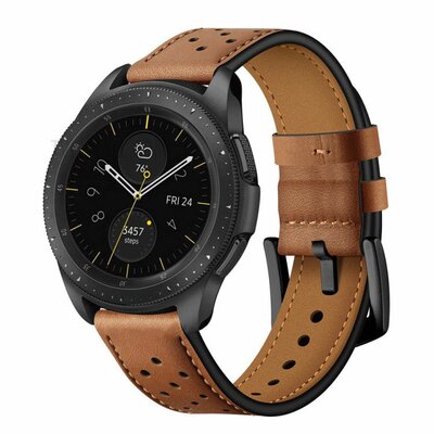 Pasek TECH-PROTECT Leather do Samsung Galaxy Watch 4/5/5 Pro/6/FE Brązowy