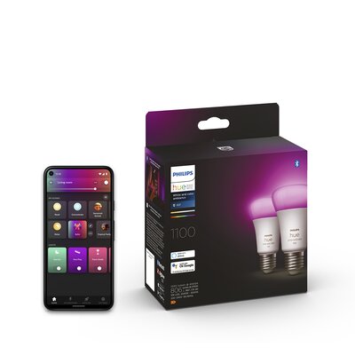 Inteligentna żarówka LED PHILIPS HUE 929002468802 9W E27 Bluetooth, ZigBee (2 szt.)