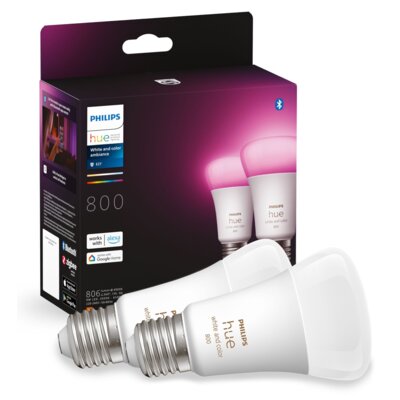 Inteligentna żarówka LED PHILIPS HUE 212750 6.5W E27 Bluetooth, ZigBee (2 szt.)