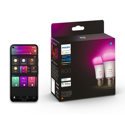 Inteligentna żarówka LED PHILIPS HUE 212750 6.5W E27 Bluetooth, ZigBee (2 szt.)