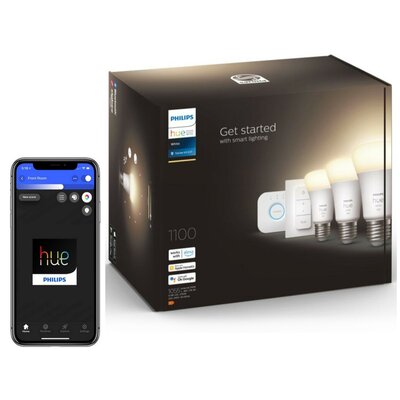 Inteligentna żarówka LED PHILIPS HUE 929002469204 9.5W E27 Bluetooth, ZigBee (3 szt.) + mostek Bridge