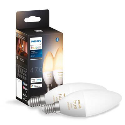Inteligentna żarówka LED PHILIPS HUE 212735 4W E14 Bluetooth, ZigBee (2 szt.)