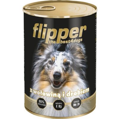 Karma dla psa FLIPPER Best4dog z wołowiną i drobiem 400 g