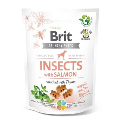 Przysmak dla psa BRIT Owady i łosoś 200 g