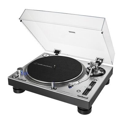Gramofon AUDIO-TECHNICA AT-LP140XP Srebrny, Manualny, Napęd bezpośredni, Prędkość odtw. 33 1/3, 45, 78 obr./min
