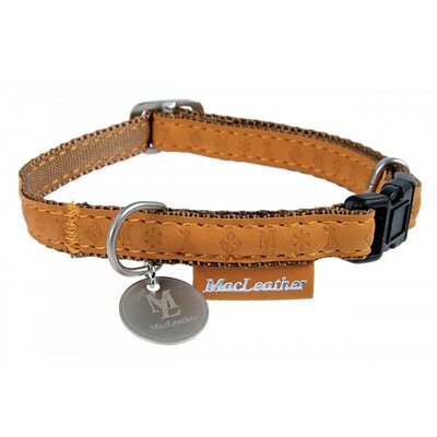 Obroża ZOLUX Mac Leather (32 - 47 cm) Żółty