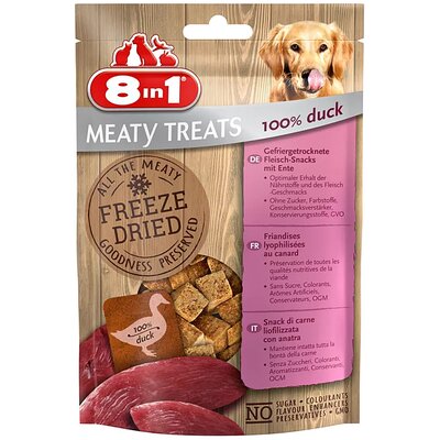 Przysmak dla psa 8IN1 Meaty Treats Freeze Dried Duck 50 g