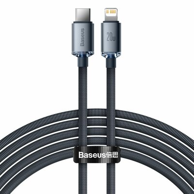Kabel USB-C - Lightning BASEUS Crystal Shine 2 m Czarny