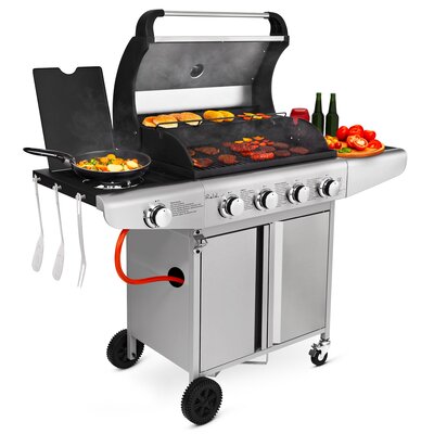 Grill ogrodowy gazowy KOLER Relish v1 Srebrny 16 kW 66 x 40 cm