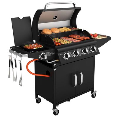 Grill ogrodowy gazowy KOLER Relish v2 Czarny 16 kW 66 x 40 cm