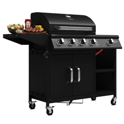 Grill ogrodowy gazowy KOLER Relish v3 Czarny 16 kW 66 x 40 cm