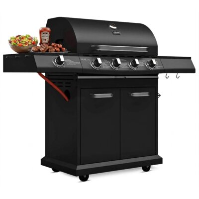 Grill ogrodowy gazowy KOLER Relish v4 Czarny 17.2 kW 76 x 46.5 cm
