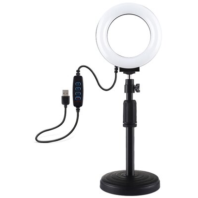 Lampa pierścieniowa LED PULUZ z regulowaną podstawką PU391