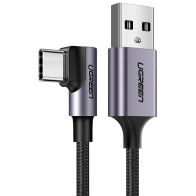 Kabel kątowy USB - USB-C UGREEN US284 2 m Czarno-szary
