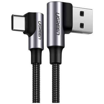 Kabel kątowy USB-A - USB-C UGREEN US176 2 m Czarno-szary