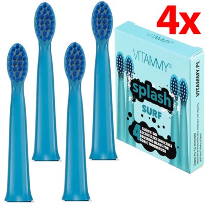 Oryginalna końcówka do szczoteczki VITAMMY Splash Surf (4 sztuki) (Delikatne czyszczenie)